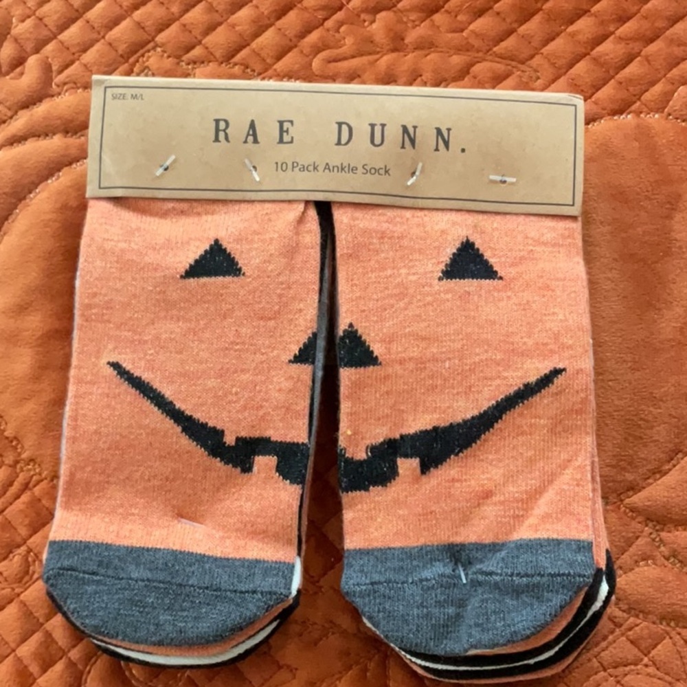 Rae Dunn Halloween Ankle Socks 10 Pack